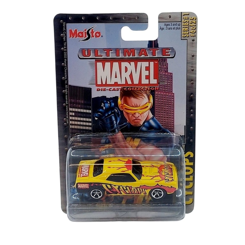 2002 Maisto Ultimate Marvel Series #1 Cyclops Plymouth Hemi 'Cuda